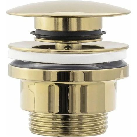 Bonde de lavabo REA – 45 mm à clic – Laiton doré – Compatible avec ou sans trop-plein – Garantie 24 mois (1/5)