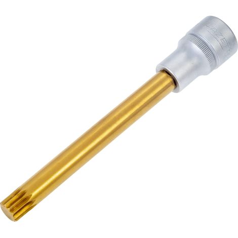 Douille mâle 990SLG-12 ∙ Carré creux 12,5 mm (1/2 pouce) ∙ Profil denture multiple intérieur XZN ∙ 140 mm HAZET (1/2)
