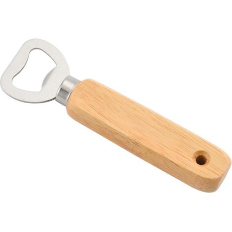 Flaschenöffner mit Holzgriff, Bierflaschenöffner, Flaschenöffner für Softdrinks, Apfelweinflaschenöffner, Saftflaschenöffner aus Edelstahl (1/5)