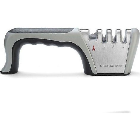 Affûteur de couteaux rapide en quatre étapes, affûteur de ciseaux ménager en acier tungstène, pierre à aiguiser manuelle, accessoire de cuisine (1/5)