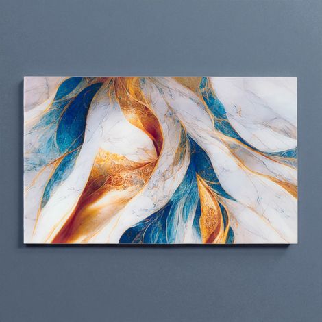 Quadro in vetro temperato 100x60 cm moderno - Astrazione del marmo (1/4)