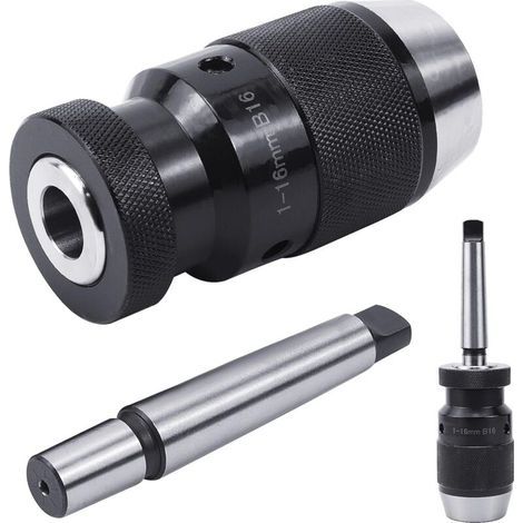 Mandrin de perceuse auto-serrant B16 1-16 mm – Acier synthétique – Serrage facile pour perceuses à colonne et fraiseuses (1/5)