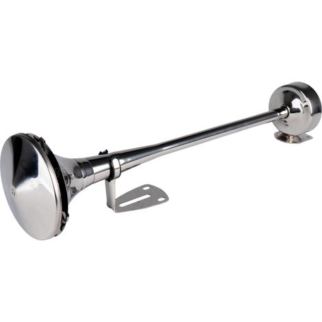 Clacson a tromba, segnale acustico, cromato, 520 mm, 12V 24V, HighTone, amio-04077 (1/4)