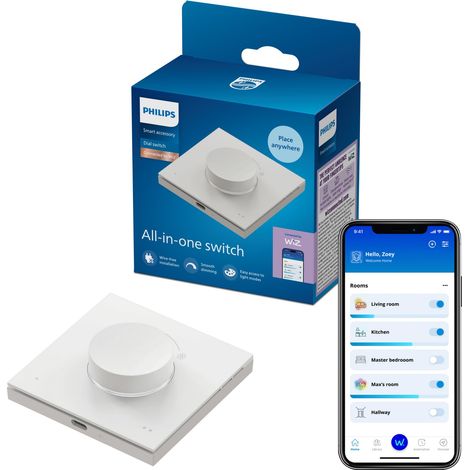 Smart LED, Interrupteur à Variateur Intelligent, Blanc, Pack de 1 (1/5)