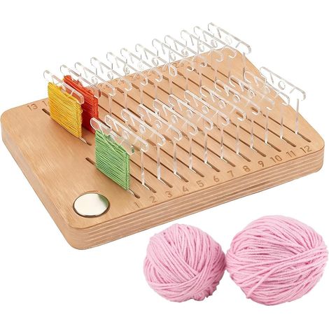 Organisateur De Rangement Pour Broderie Support Magnétique Pour Bobines Avec 24 Emplacements,Boîte De Rangement En Bois Pour Broderie Avec Design Magnétique,Pour Les Loisirs Créatifs, La , (1/5)