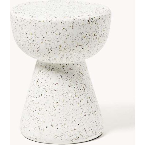 [NEUWERTIG] B-Ware Kave Home Beistelltisch Couchtisch Terrazzo Weiß Ø40cm Wohnzimmer Tisch (1/2)