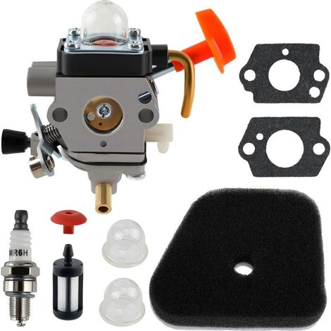 Vergaser für STIHL FS90 FS110 HT101 FS130 FS100 FS110R KM110R KM130 HL100 HT100 FS100RX FS130R FS87 FS100R KM90 KM90R KM100 KM110 KM130R Freischneider mit Zündkerze usw. (1/4)