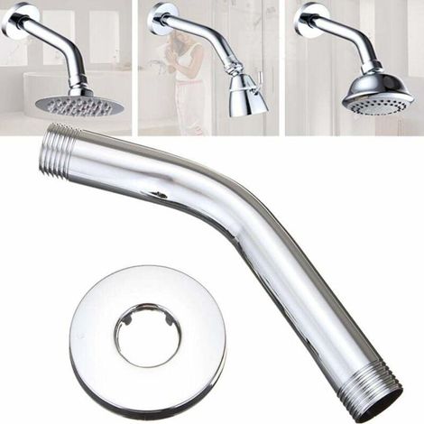 Bras de douche rallonge inox 15,2 cm, extension de pommeau, tuyau de montage mural, accessoire salle de bain, robuste et durable (1/5)