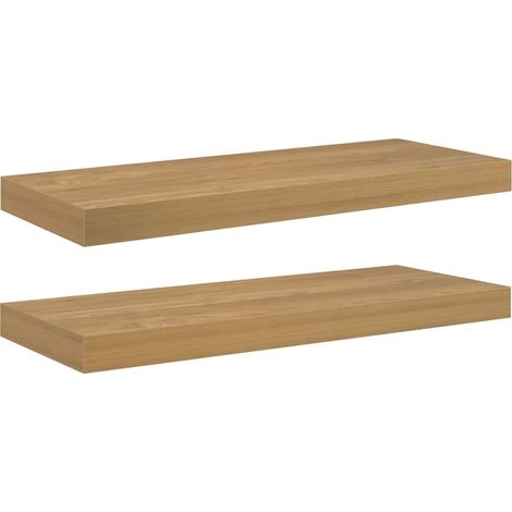 Wall Shelf 2 pcs Brown 60 x 23 x 4 cm Engineered Wood vidaXL