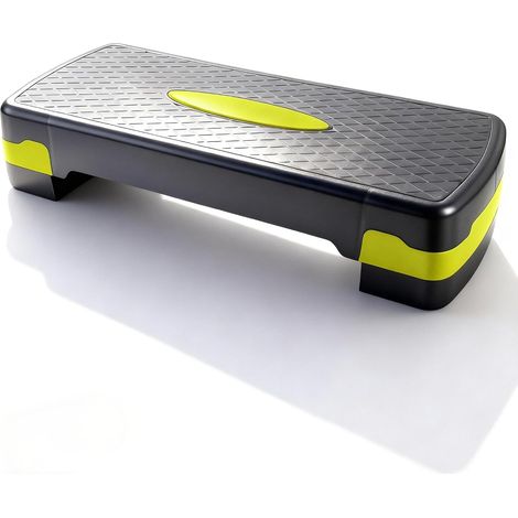 Stepper Fitness Aérobic Hauteur réglable,Basics Plateforme de Step Aérobique,Stepper d'Exercice Réglable Pour la Maison (1/5)