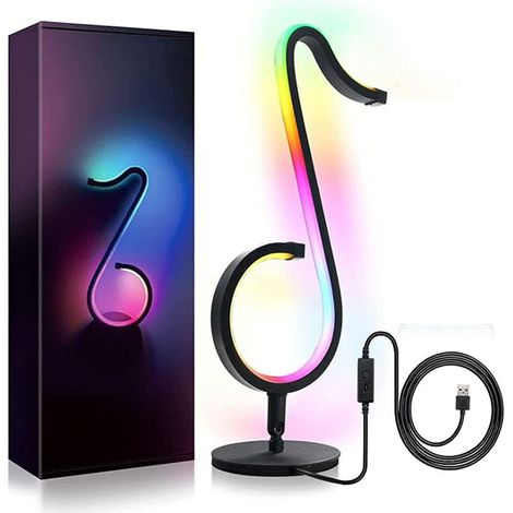Remarque lampe RGB magique couleur atmosphère lampe de table dimmable chambre multicolore veilleuse adaptée au salon chambre d'enfants,pour le salon et la chambre des enfants (1/5)
