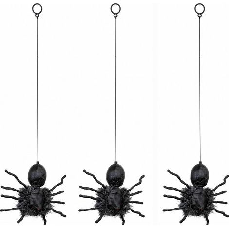 3 2ft Dropping Dangling Halloween Spider Animatronic Decoration (1/5)