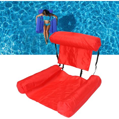 Silla colgante hinchable de PVC, plegable, roja, 67 x 61 x 57,5 cm, para piscina, playa y deportes acuáticos: portátil y de fácil montaje. (1/5)