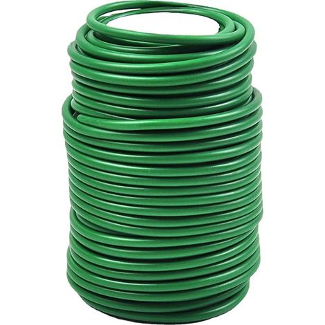 Attache de cordon souple de jardin, attache de jardinage, cadre d\\'escalade de vigne végétale, fil enroulé, fil de fer recouvert de plastique, attache de fleur et d\\'arbre 3mm 10m (1/5)