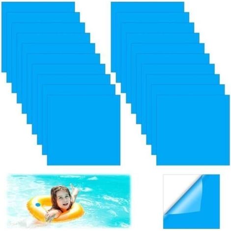 Confezione da 20 toppe per la riparazione del rivestimento della piscina, kit di riparazione subacqueo per piscine, toppa di riparazione per spa gonfiabili, toppa di riparazione per spa