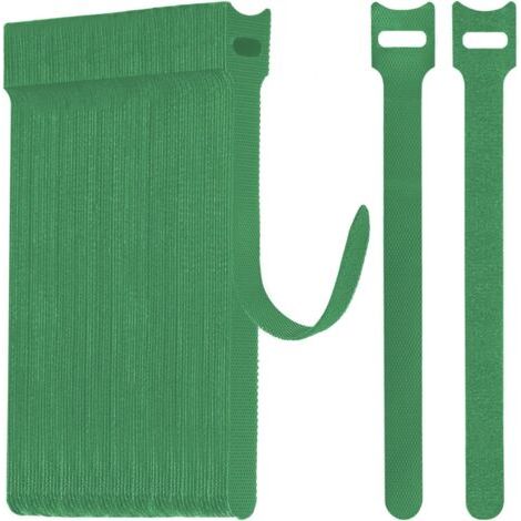 QORVA-70 serre-câbles réutilisables - 15 cm verts - Gestion professionnelle des câbles (1/5)