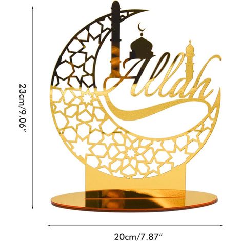 Acryl-Dekoration „Eid Mubarak“, Ramadan-Ornament für Zuhause, muslimischer Feiertag, Eid-Geschenke, 1 Stück (1/3)
