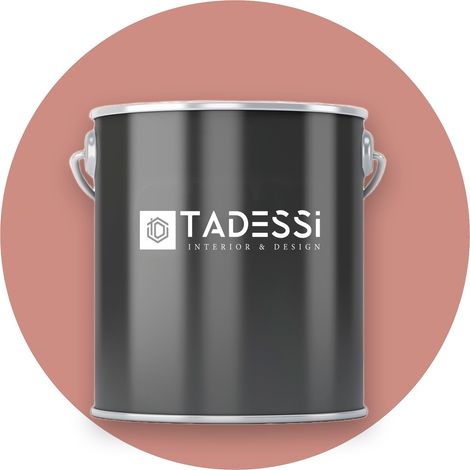 TADESSI Wall Select Wandfarbe Rot - Rosenholz - abwaschbare Innenfarbe matt - Dispersionsfarbe - Geruchsarm und Lösemittelfrei (1/5)