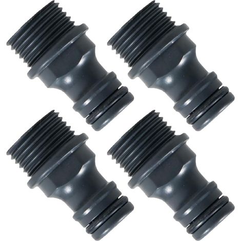 4 Embout Tuyau Arrosage Raccord Adaptateur Robinet Connecteur Jardin (1/5)
