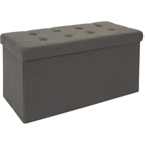 Banc Pliable & Coffre "Eleonor" 76cm Gris (1/5)