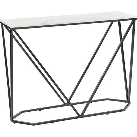 Konsolentisch HAZEN Marmor Optik / Schwarz
