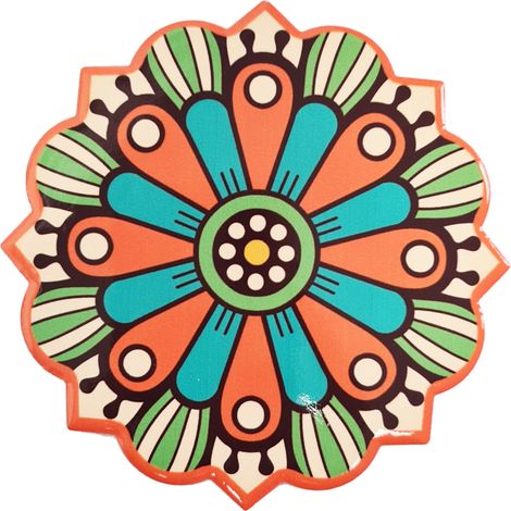 Set de 2 sous-verres mandala en céramique