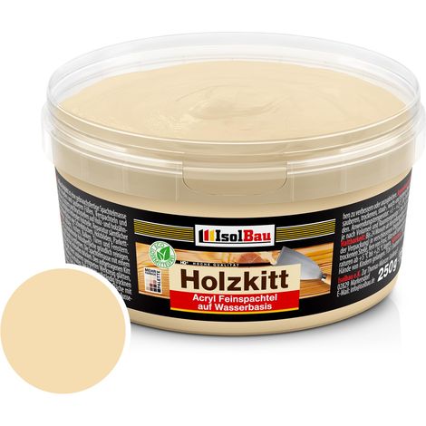 Holzkitt Spachtelmasse Holzspachtelmasse Innen Außen 250g Kiefer Mitte ( Nr. 9 ) (1/5)
