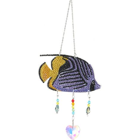 Peinture diamant attrape-soleil carillon éolien ornement suspendu (1/5)
