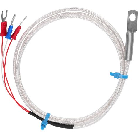 Sonde de température PT100 à thermistance, sonde de mesure de température, type patch à trou rond, 3 m (1/5)
