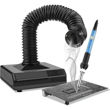 Welding fume extractor, grinding dust extraction machine with LED light, eliminates welding fumes and grinding dust, for electronics repair shop, workstation (1/5)