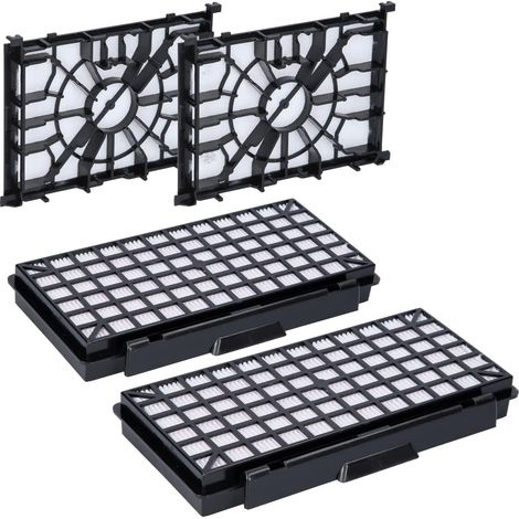 Lot de 2 filtres HEPA et 2 filtres moteur pour aspirateur Siemens VSQ5X1230 Q5.0 extreme SilencePower (1/5)