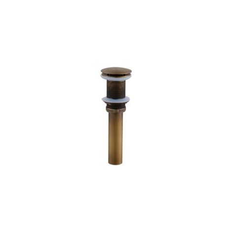 Escurridor de lavabo individual color bronce antiguo sin orificio de rebosadero, desagüe emergente para baño - Crezuo (1/4)