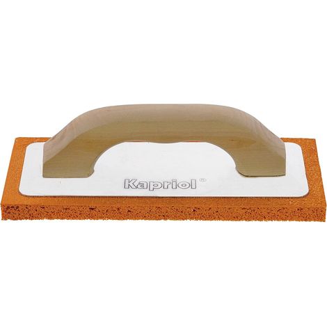 Frattone gommaspugna Kapriol manico ergonomico in legno base alluminio 14x21cm