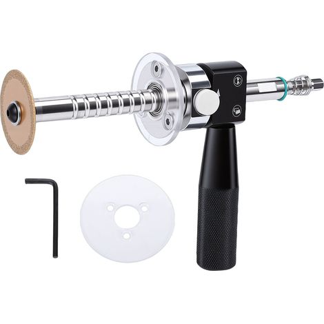 Outil de coupe de tuyau interne en PVC ABS, ensemble intérieur pour perceuse avec poignée, roue de coupe, tige de 1/4 pouces, 6-105mm réglable noir (1/5)