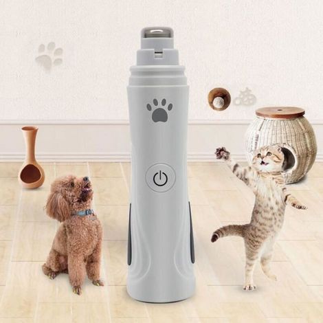 Coupe Ongle Chien à 3 Vitesses avec éclairage LED,Coupe Griffes Chien Electrique avec Port de Charge USB,Pince à Ongles pour