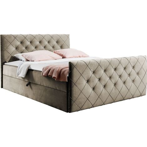 Cama continental Carmen, Magic Velvet 2208, Continental, Individuales, 120x200, Tapiz, Somieres, 124x213x103cm (1/5)