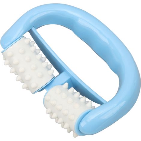 Rouleau de Massage en V pour Cuisses, Épaules et Dos – Double Roue et Manche Ergonomique pour Détente et Soulagement des Courbatures (1/5)