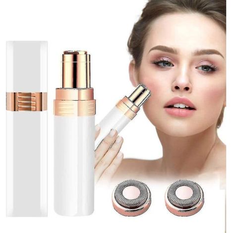 Épilateur facial pour femmes, épilation indolore et impeccable, mini épilateur portable, tondeuse électrique avec tête de rechange. (1/5)