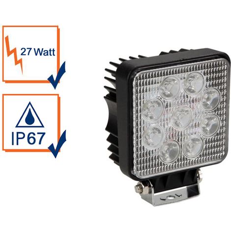 27 Watt LED Strahler ALU, 4250 Kelvin Neutralweiß, IP67, 13,5x11cm (1/5)