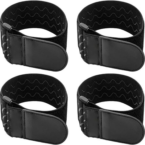 Sangle Velcro élastique - Nylon Antidérapant Réglable - Gestion Cables Sport Jardin - Lot De 4 Pièces (1/5)