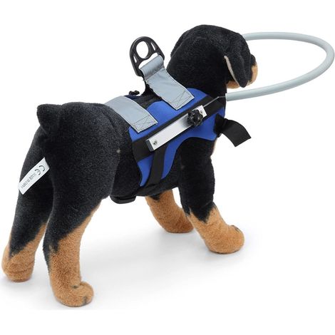 Harnais pour chien aveugle - Anneau anti-collision - Harnais pour chien guide réglable avec effet réfléchissant pour les aveugles (diamètre S : 22 cm (pour 4 à 10 ans) (1/5)
