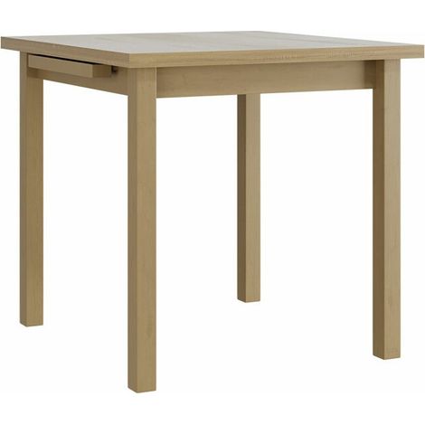 Mesa Victorville 109, Roble Sonoma, 76x80x80cm, Alargamiento, Aglomerado laminado, Madera