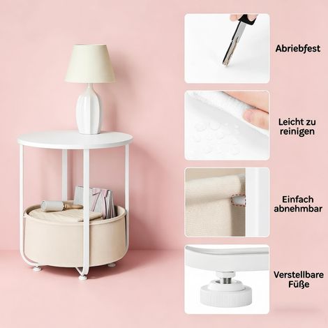 Table d'appoint ronde design, table basse minimaliste pour canapé ou salon (uniquement table auxiliaire)