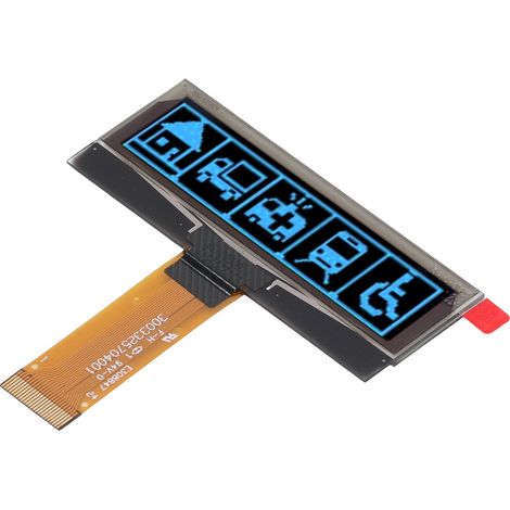 OLED-Displaymodul 2,23 Zoll, 123x32 Pixel Auflösung, SSD1305, SPI/IIC-Schnittstelle, 24-poliges Bildschirmmodul, blau (1/5)