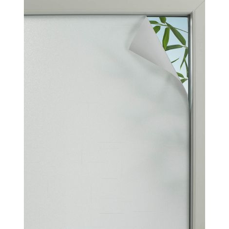 Gardinia Pellicola per finestre ad adesione statica, Textile 75, Traslucido, Opaco, Tagliabile su Misura, 100% PVC, 45 x 150 cm, Effetto Lino, Semi-Trasparente (1/4)