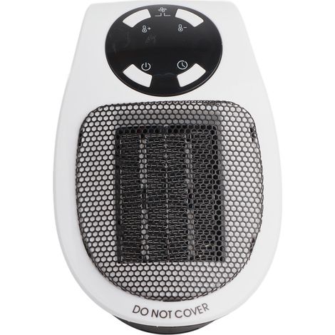 Souffleur d'air chaud PTC céramique 500W, 2 pièces, chauffage mural multifonction ABS blanc, prise américaine 110V pour maison et bureau. (1/5)