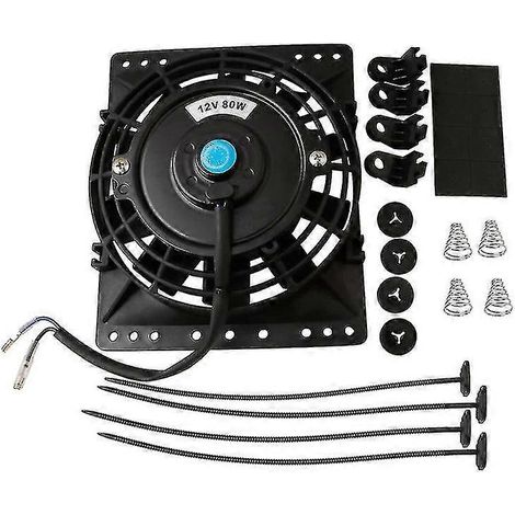Ventilateur de refroidissement de radiateur mince de 6 pouces, 650 cfm, universel, à aspiration/poussée, 12 V, 80 W, remplacement direct électrique (1/5)