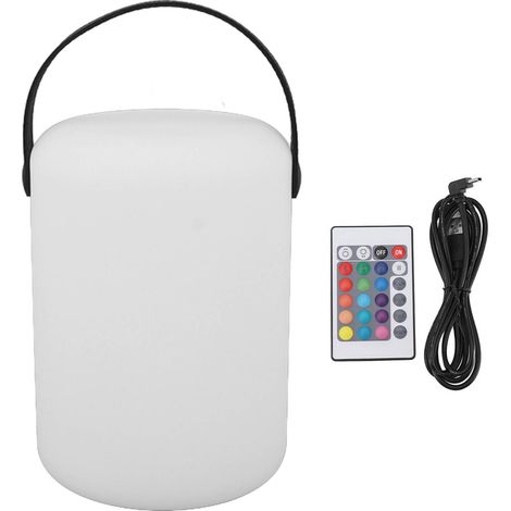 Tragbare LED-Campinglampe, USB-aufladbar, 16 Farben, tragbare zylindrische Taschenlampe mit Fernbedienung, für Schlafzimmer, Wohnzimmer und Outdoor-Aktivitäten. (1/5)