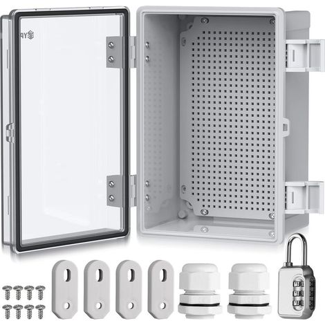 Wasserdichte elektrische Außenbox aus verstärktem 3 mm ABS, IP67 wasserdichte Anschlussdose mit integrierter Dichtung, 60 kg belastbar, ideal für Bewässerung, Schwimmbäder und Heimwerkerprojekte (3020 (1/5)