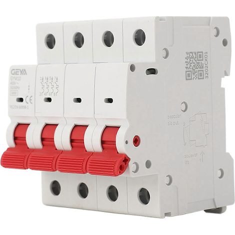 Disjoncteur miniature 4P 400V pour la protection contre les surcharges dans les bâtiments industriels, commerciaux et résidentiels